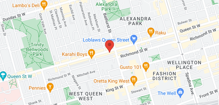 map of 671 QUEEN ST W